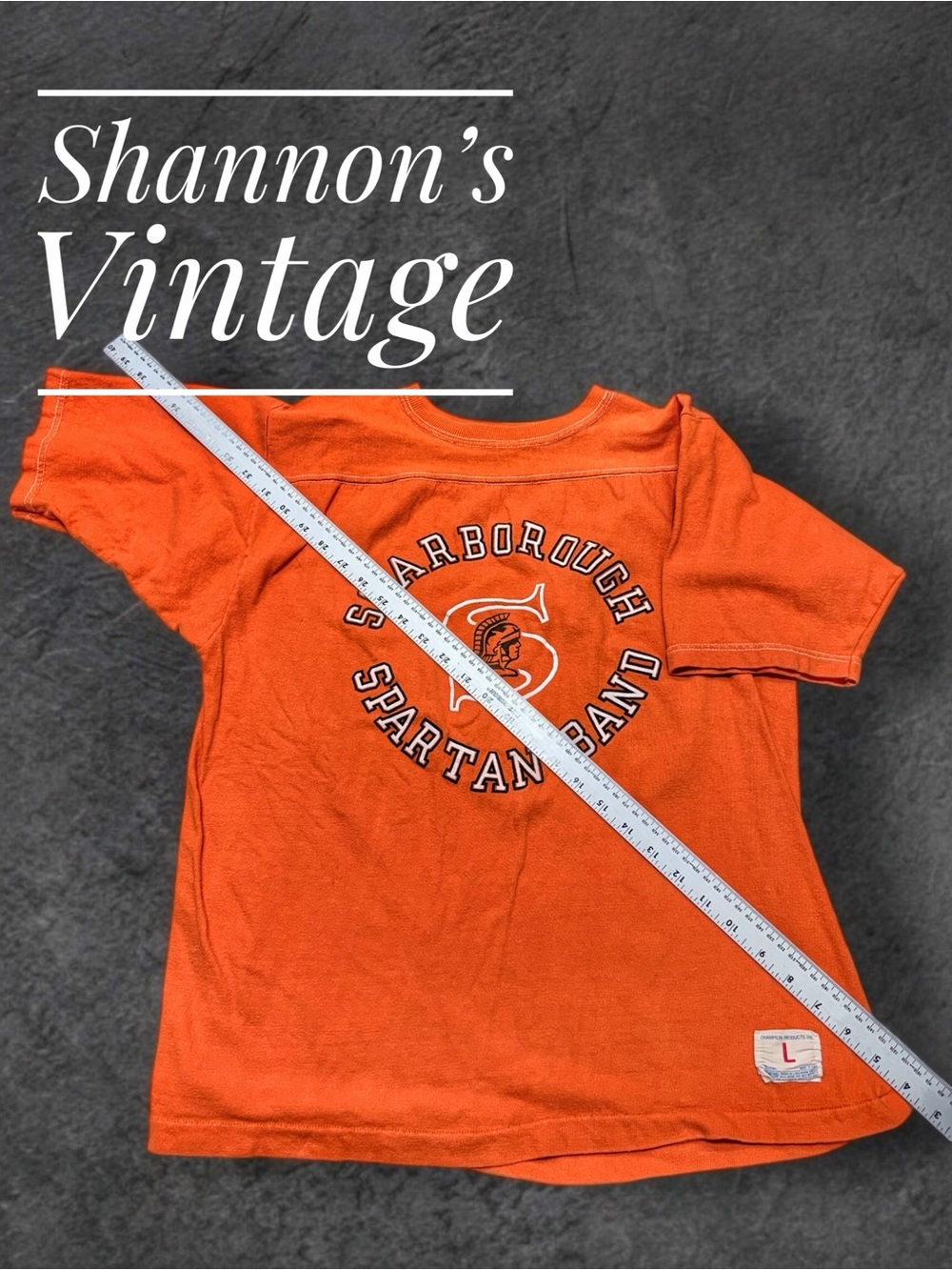 Champion Spartan Band VNTG Single Stitch made in USA Women’s sz L Jersey Tee A50